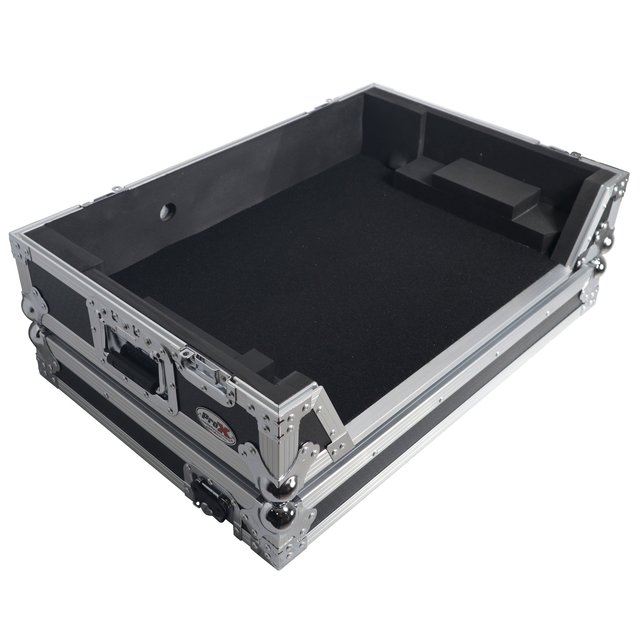 ProX XS-RANEONE-W Rane ONE Flight Case w/ Wheels & 1U Rack Silver/Black