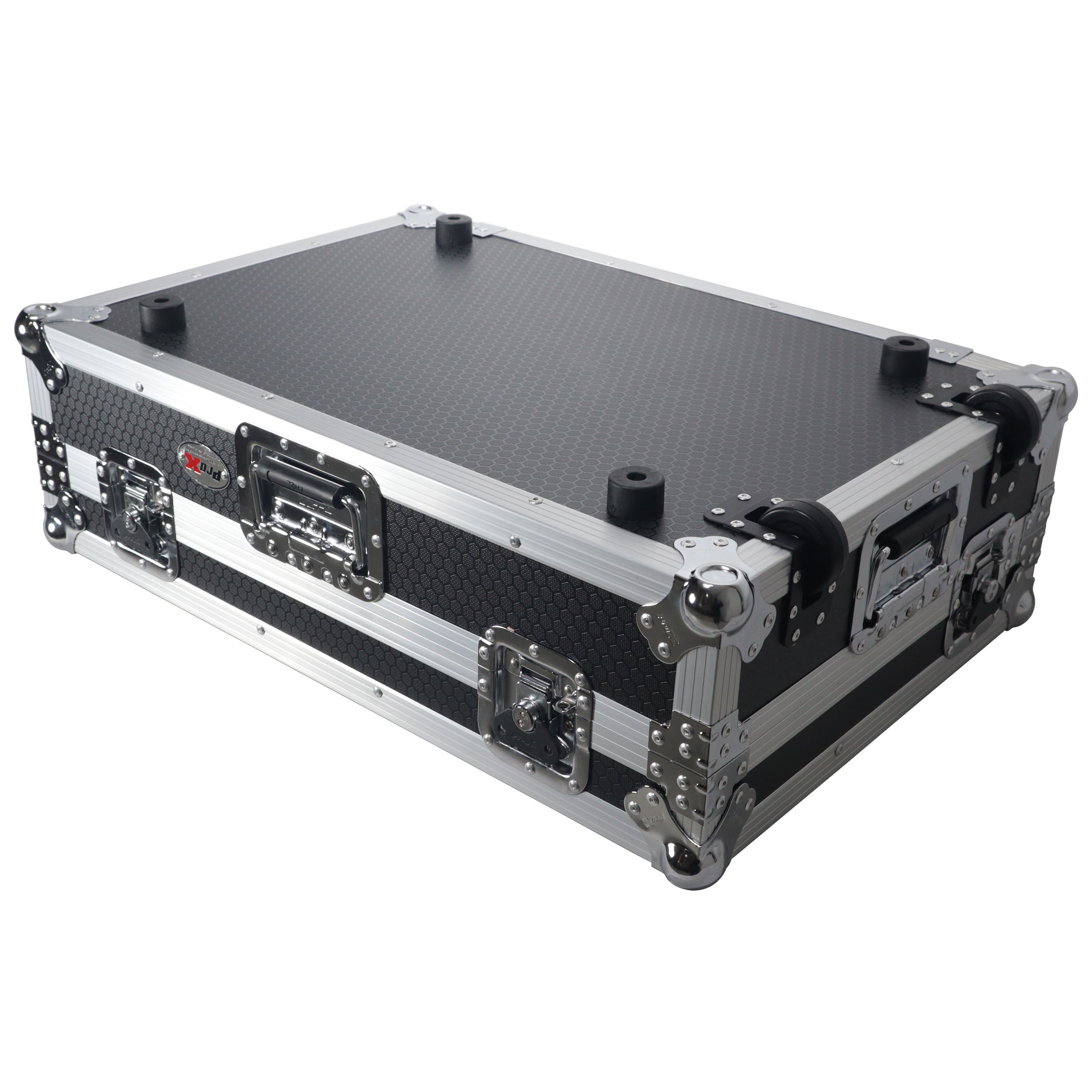 ProX XS-RANEONE-W Rane ONE Flight Case w/ Wheels & 1U Rack Silver/Black