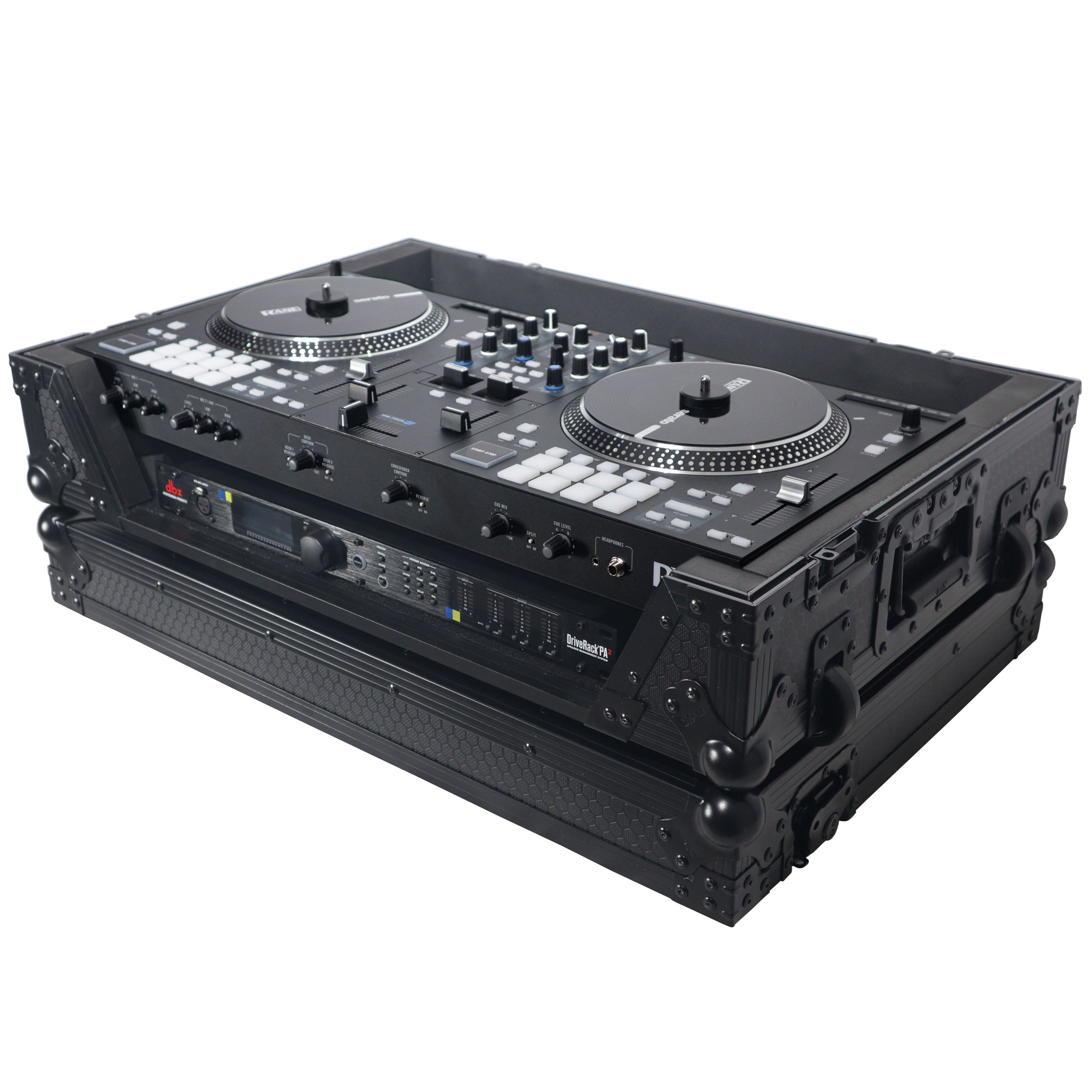 ProX XS-RANEONE-WBL Rane ONE Flight Case w/ Wheels & 1U Rack Black/Black