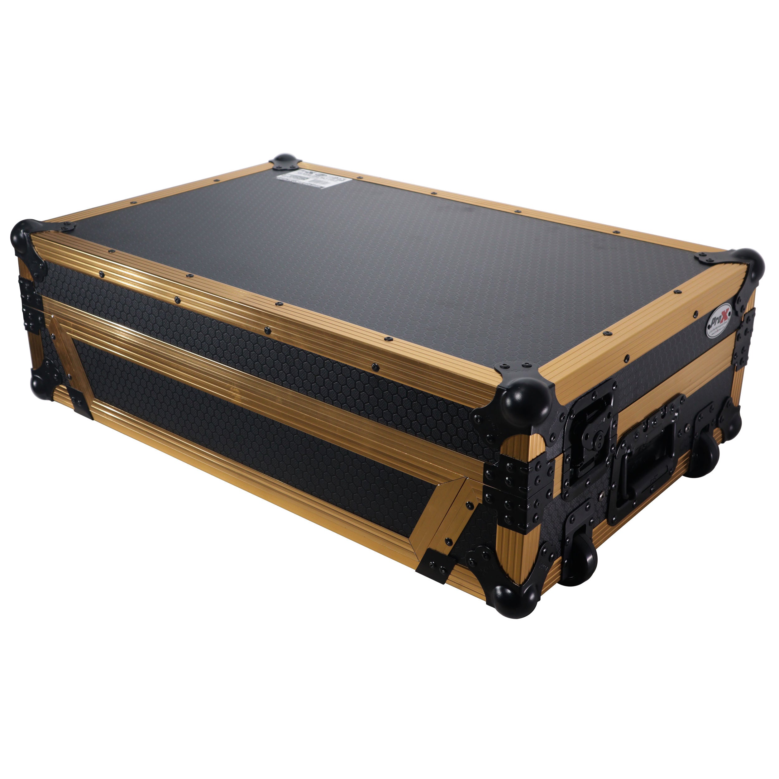 ProX XS-RANEONE-WLTFGLD Rane ONE Flight Case w/ Wheels, Laptop Shelf & 1U Rack Gold/Black