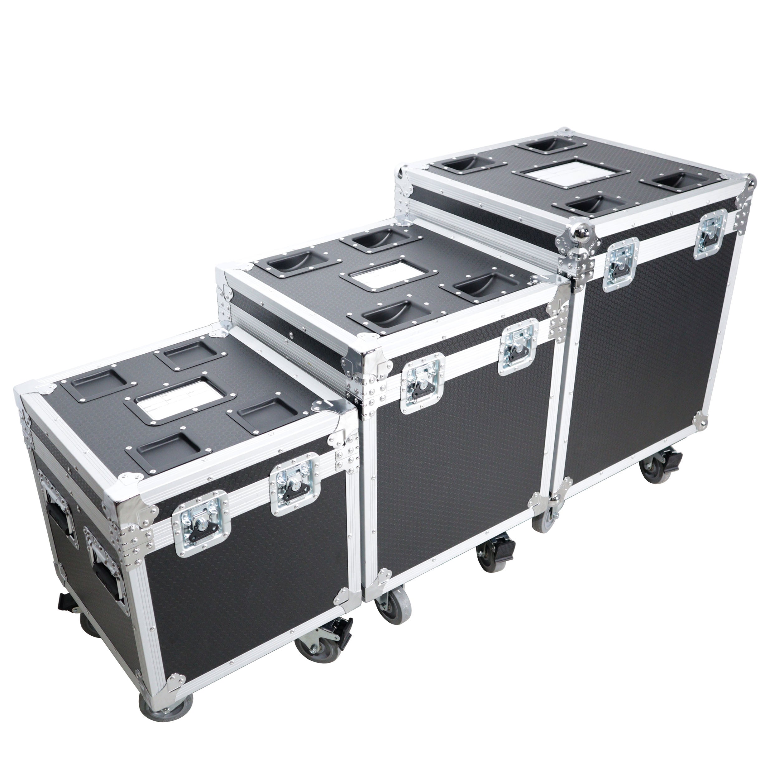 ProX XS-UTL493PKG Package of 3 Utility ATA Flight Travel Storage Road Case – Includes 1-Large 1-Medium 1-Small Size with 4 Casters