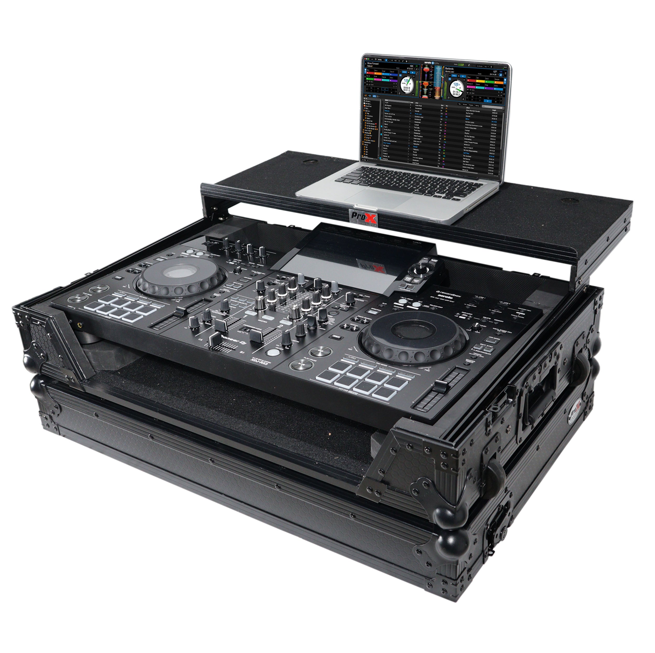 ProX XS-XDJRX3 WLTBL Flight Case for Pioneer XDJ-RX3 DJ Controller Black on Black