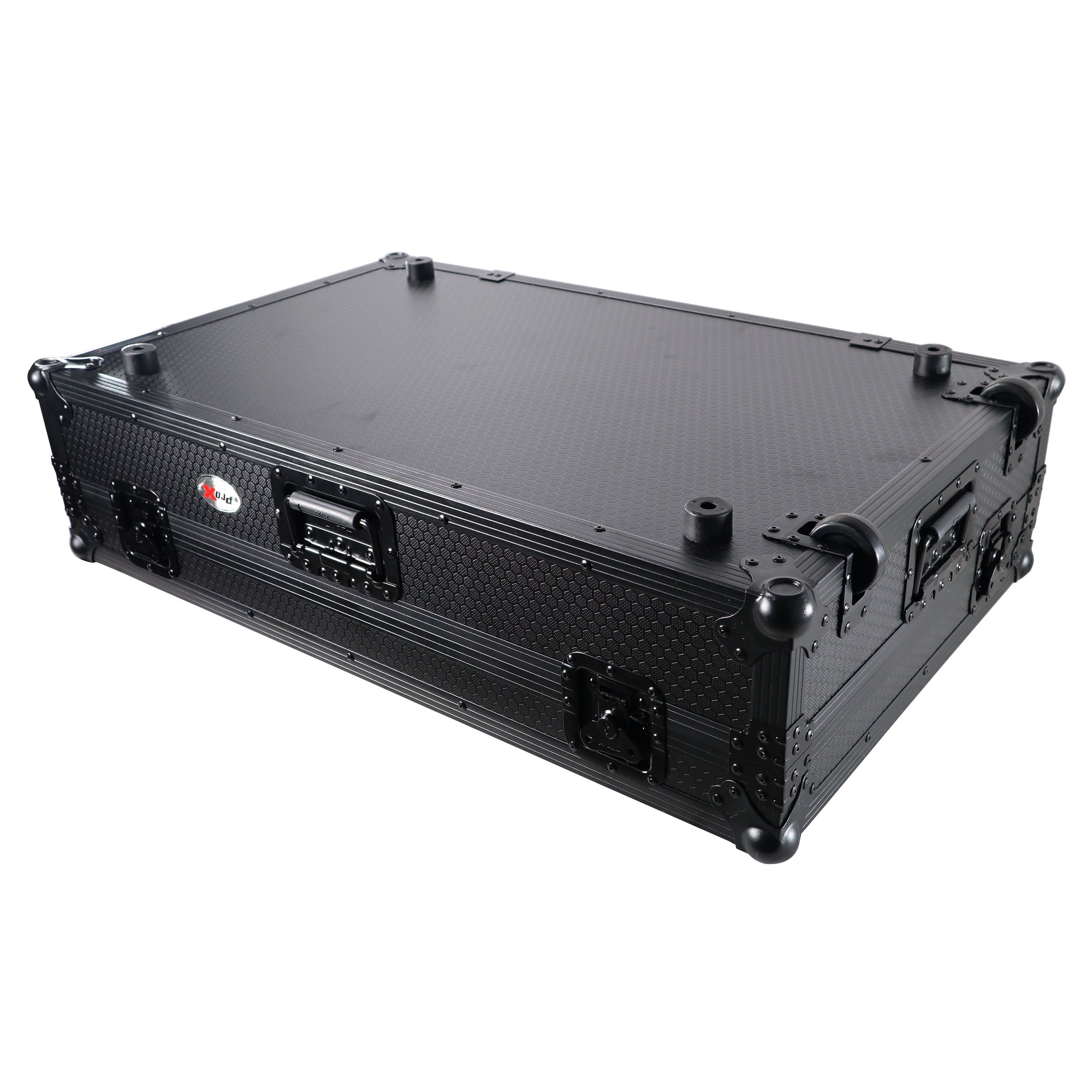ProX XS-XDJXZ-WBL XDJ-XZ Flight Case w/ Wheels & 1U Rack Black/Black