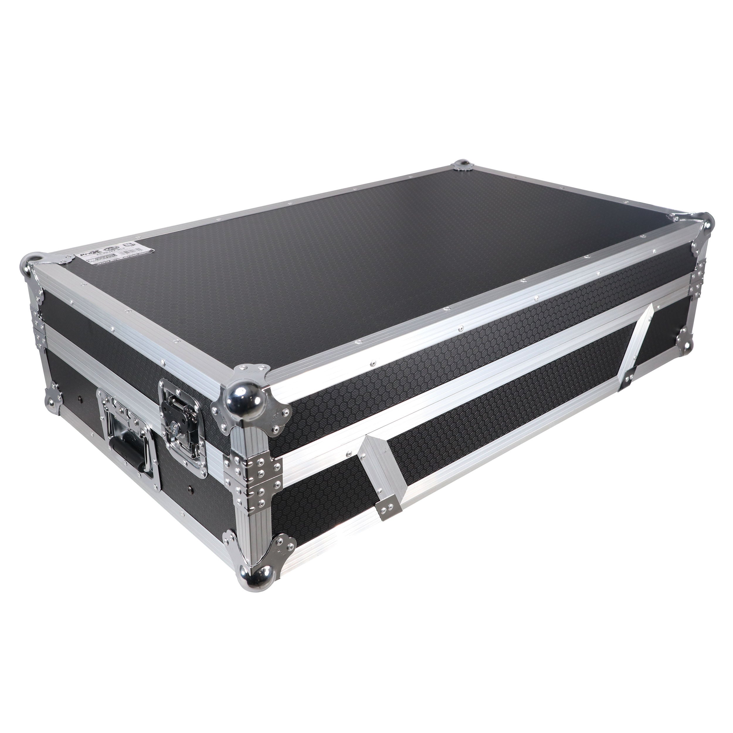 ProX XDJ-XZ Flight Case w/ Wheels, Laptop Shelf & 1U Rack Silver/Black