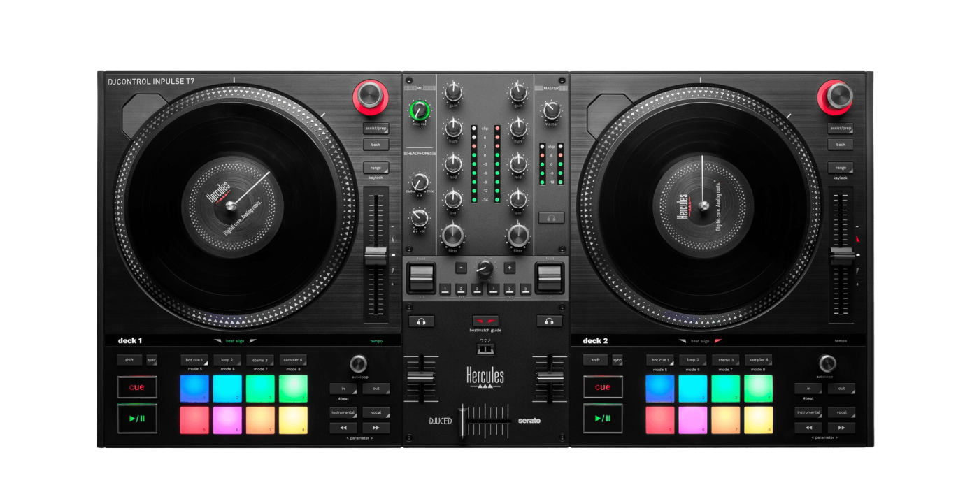 Hercules DJ Control Inpulse T7 2-Channel Motorized DJ Controller (B-Stock)