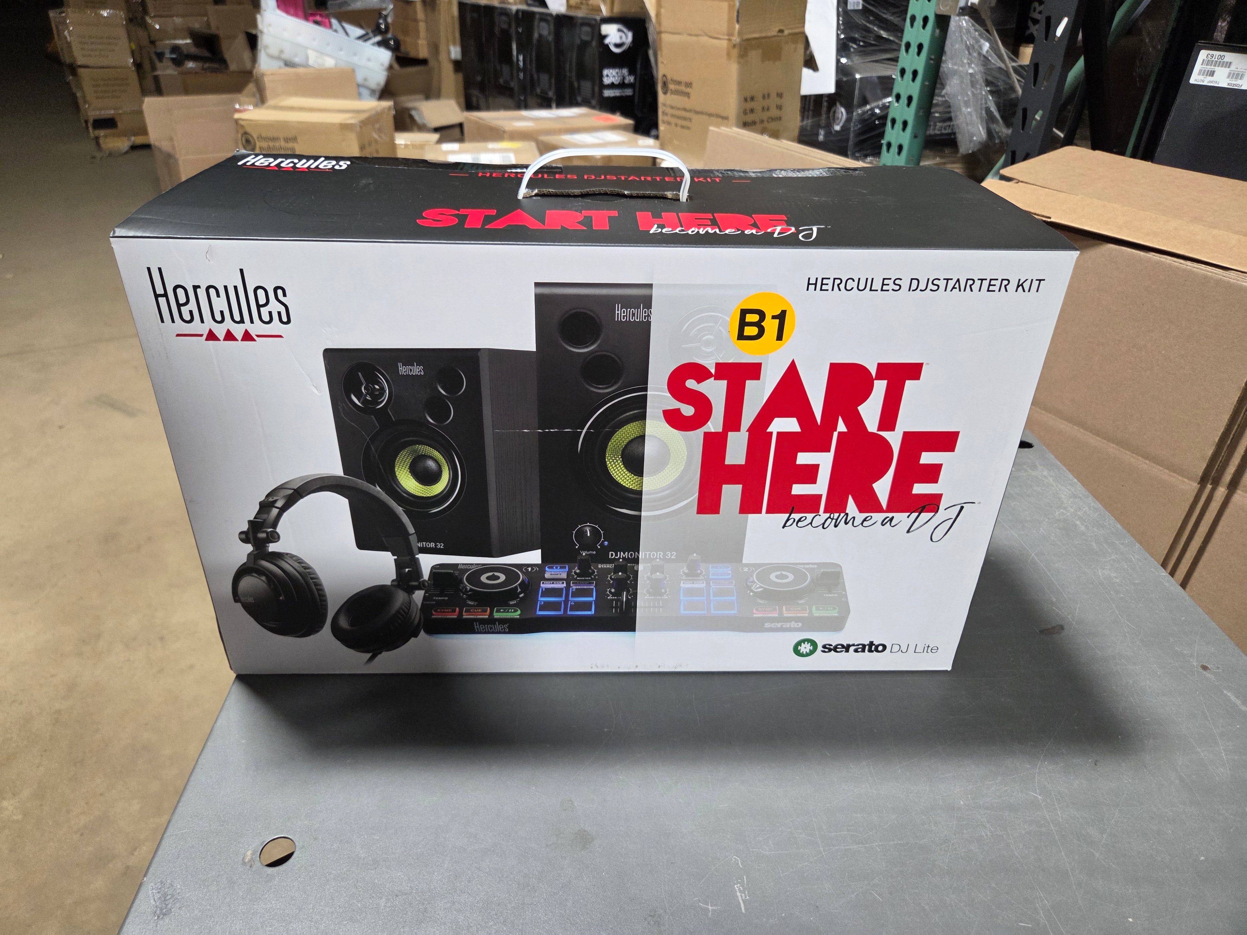 Hercules DJ Starter Kit w/ Starlight DJ Monitor 32 HDP DJ M40.1 & Serato DJ Intro (B-Stock)