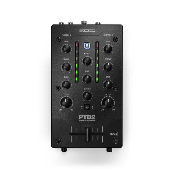 Reloop AMS-PTB-2 Portable 2+1-Channel DJ Mixer with DVS and Bluetooth Interface