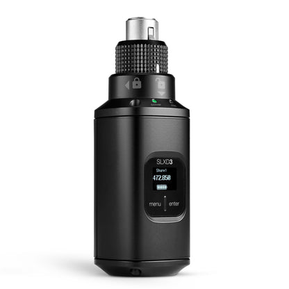 Shure SLXD3 Plug-On Digital Wireless Transmitter (H55 Frequency Band 514-588 MHZ)