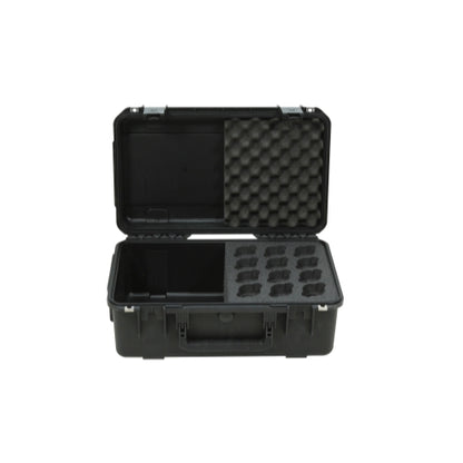 SKB 3I-2011-MC12 iSeries Case with Foam for 12 Mics with Storage Compartment