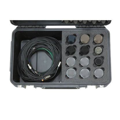 SKB 3I-2011-MC12 iSeries Case with Foam for 12 Mics with Storage Compartment