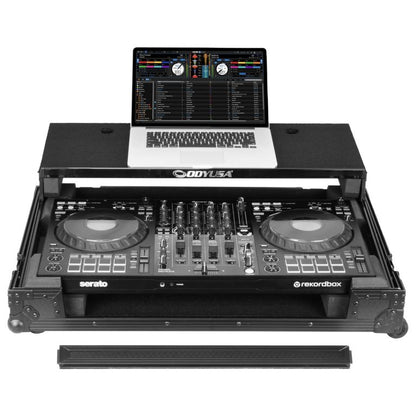 Odyssey Pioneer DJ DDJ-FLX10 I-Board Flight Case with Glide Style Laptop Platform and Wheels
