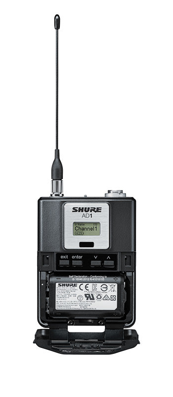 Shure AD1-G57 Digital Wireless Bodypack Transmitter with TA4M (G57: 470 to 616 MHz)