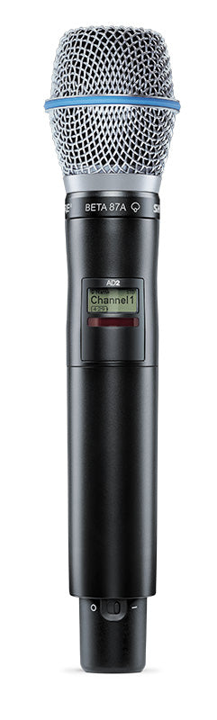 Shure AD2/B87A-G57 AD2/B87A Digital Handheld Wireless Microphone Transmitter with Beta 87A Capsule (G57: 470 to 616 MHz)