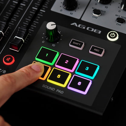 Yamaha AG08-B Black 8-Channel Mixer/USB Interface for IOS/Mac/PC