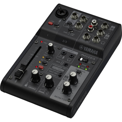 Yamaha AG03MK2 3-Channel Mixer & USB Audio Interface (Black)