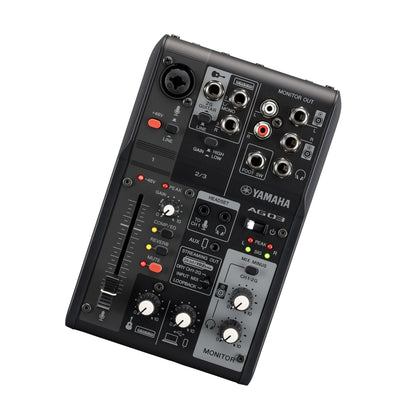 Yamaha AG03MK2 3-Channel Mixer & USB Audio Interface (Black 