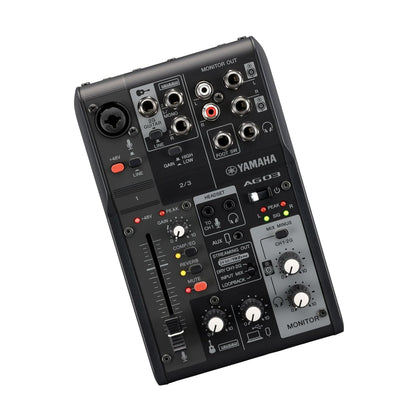 Yamaha AG03MK2 3-Channel Mixer & USB Audio Interface (Black)