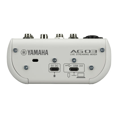 Yamaha AG03MK2 3-Channel Mixer & USB Audio Interface (White)