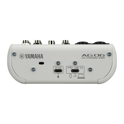 Yamaha AG06MK2 6-Channel Mixer and USB Audio Interface (White)
