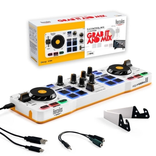 Hercules DJControl Mix スマホ対応　スプリットケーブル付 Hercules DJCONTROL-MIX DJ Controller for Smartphones & Tablets