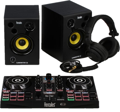 Hercules DJLearning Kit MK2 — All-in-One Kit for Learning to Mix — Software and Tutorials Included
