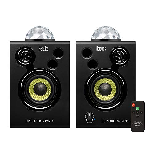 Hercules DJSpeaker 32 Party 3 Powered Speakers w/ Integrated Light Dome (Pair)