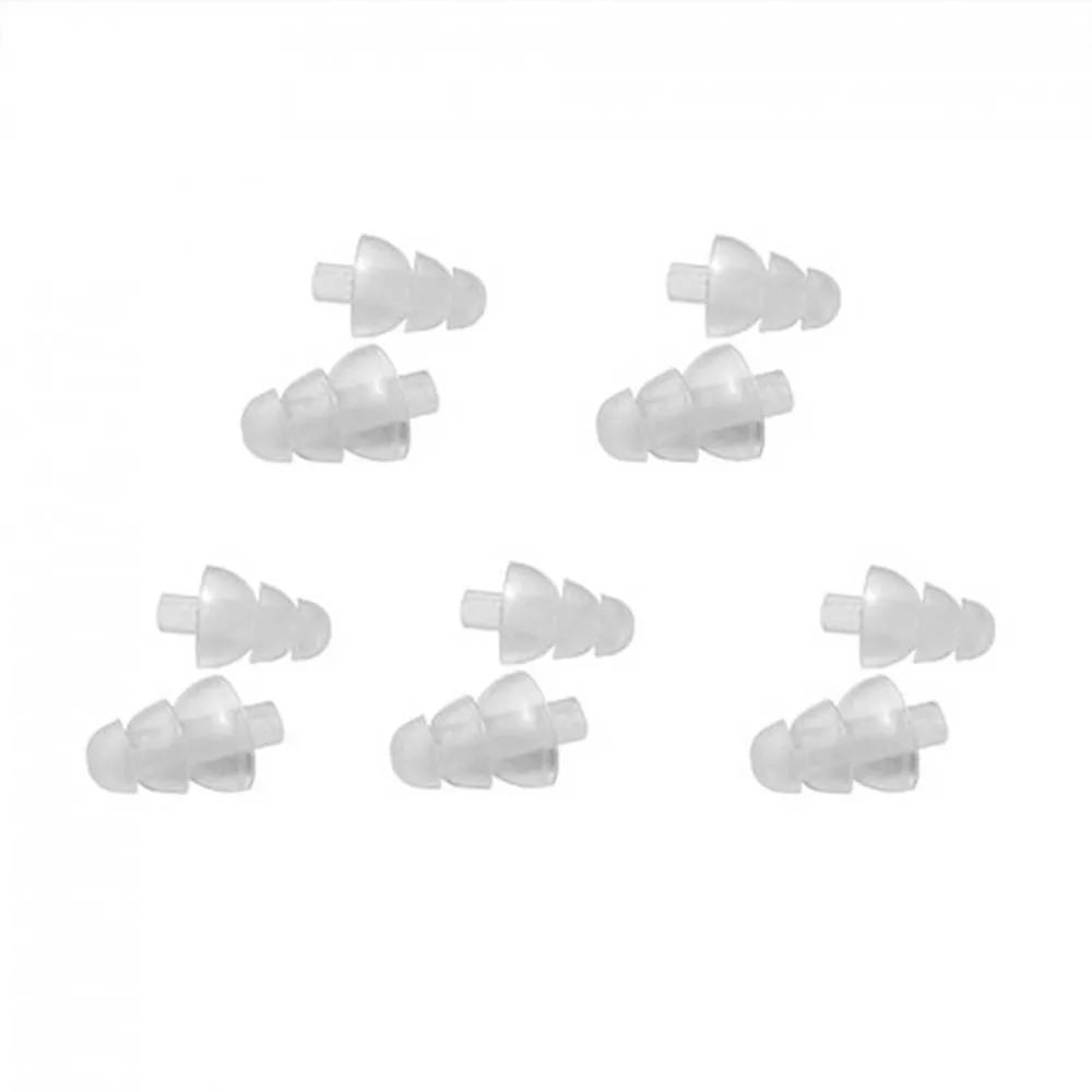 Etymotic AMS-ER38-18CLX Clear 3-flanged eartips - cut stem ER20XS 5 pr