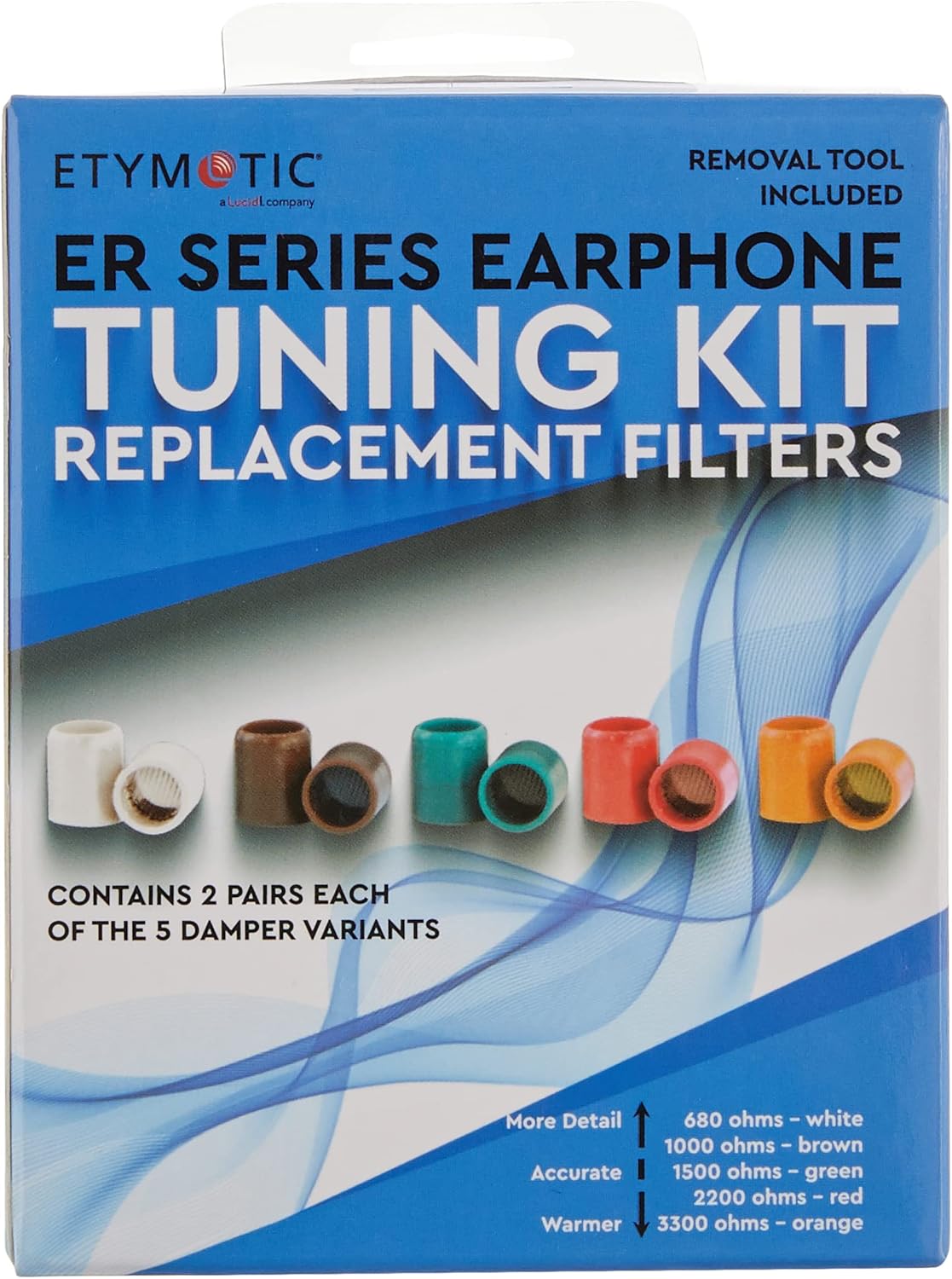 Etymotic AMS-ER-DAMPER5PACK ER-DAMPER5PACK ER Series Damper/Filters with 5 different freq characteristics