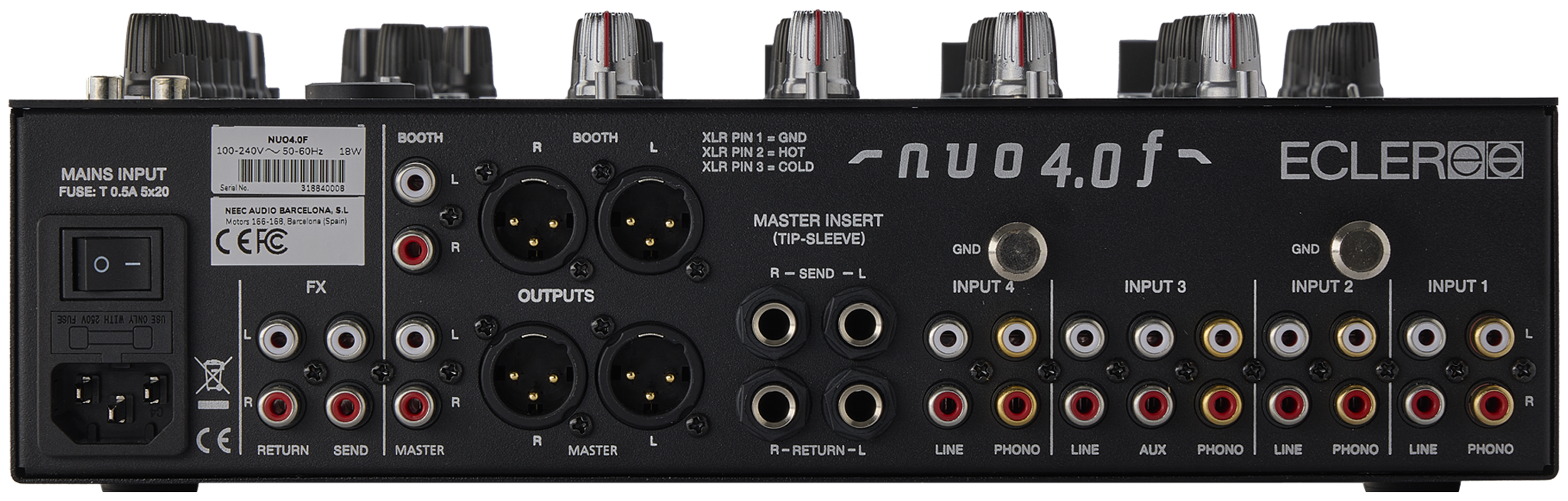 Elcer DJ AMS-NUO-4.0F-SL Four-Channel Analogue Mixer