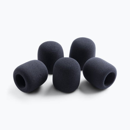 On-Stage ASWS58B5 Foam Windscreen for Handheld Microphones (5-Pack, Black)