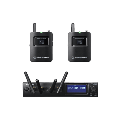 Audio-Technica ATW-1421 System 20 PRO 2-Person Digital Wireless Bodypack Microphone System with No Mics (2.4 GHz)