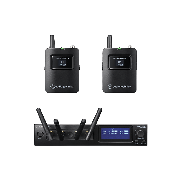 Audio-Technica ATW-1421 System 20 PRO 2-Person Digital Wireless Bodypack Microphone System with No Mics (2.4 GHz)