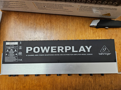 Behringer Powerplay HA8000 8-Channel High-Power Headphones Mixing and Distribution Amplifier - Used