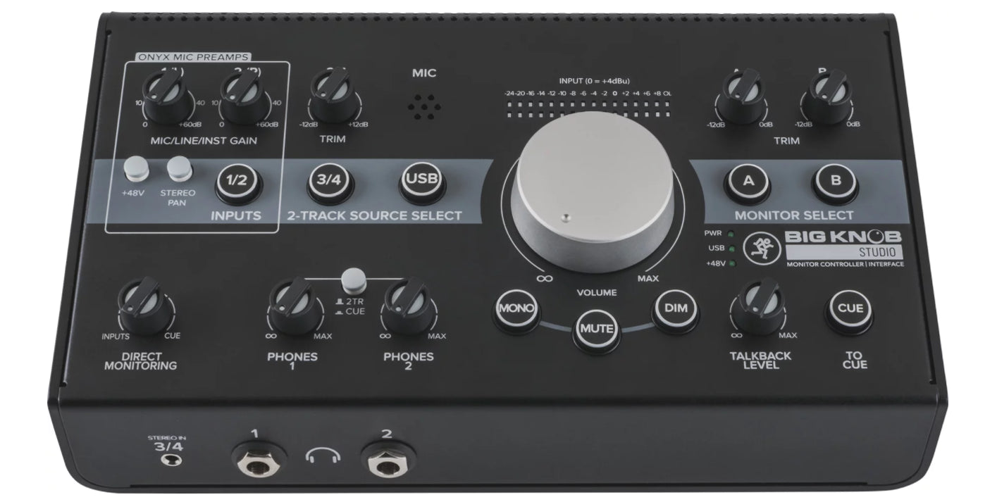Mackie BIGKNOB-STUDIO 3x2 Studio Monitor Controller | 192kHz USB I/O