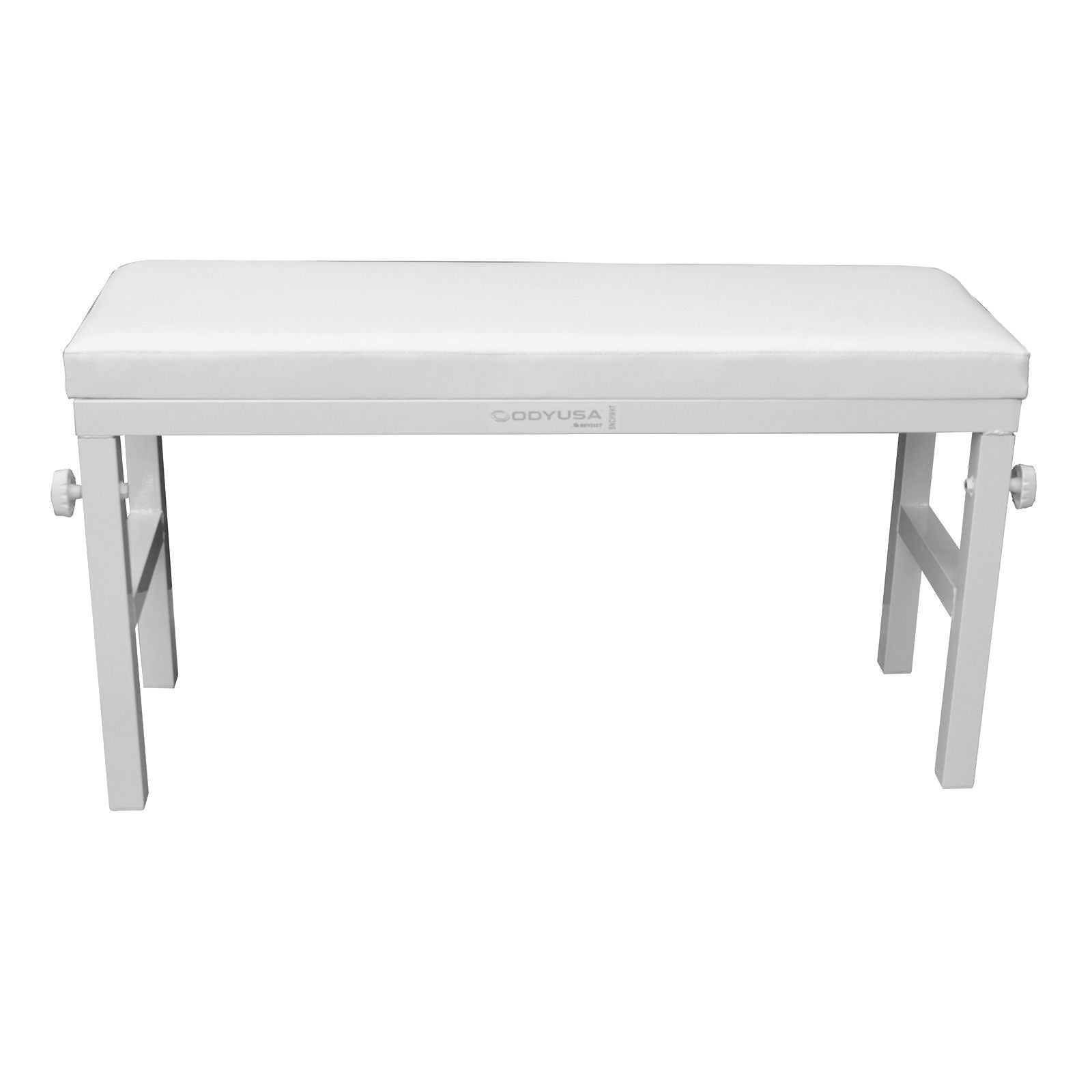 Odyssey BNCHWHT Luxe Series 40 Inch Wide Portable Comfortable White Bench