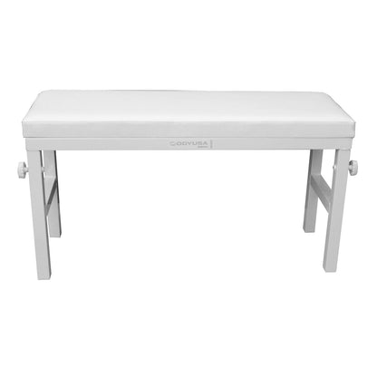 Odyssey BNCHWHT Luxe Series 40 Inch Wide Portable Comfortable White Bench