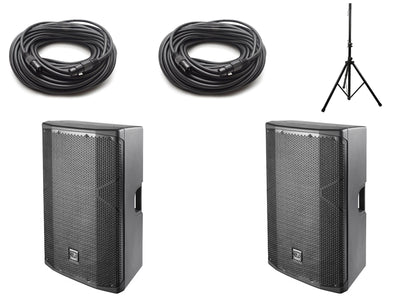 DAS Audio Altea 715A Full Range 15 2 Way 1500W Speaker Pair w/Stands and Cables