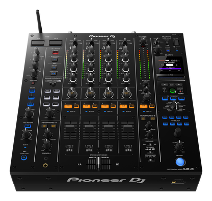 Pioneer DJ DJM-A9 4-Channel Digital Pro-DJ Mixer with CDJ-3000 High-Resolution Pro-DJ Multiplayer Bundle