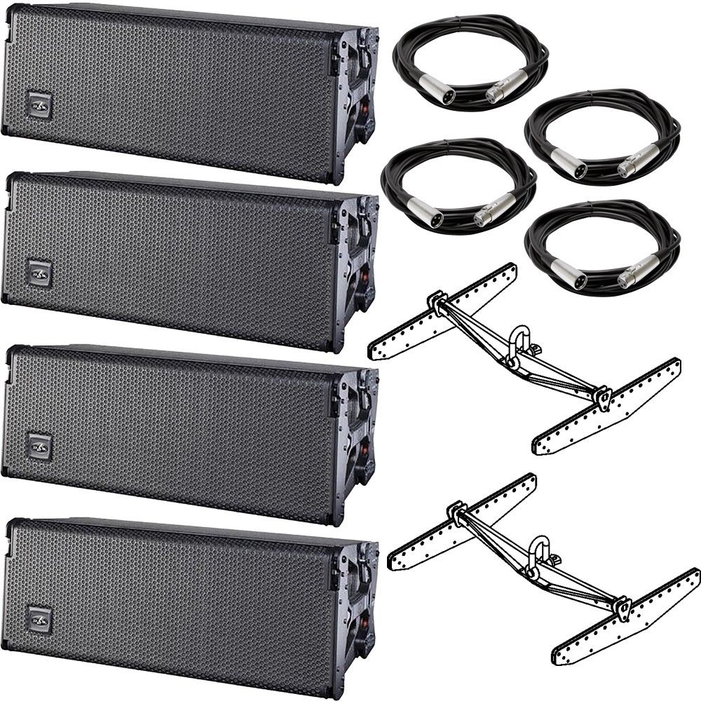 D.A.S Audio EVENT 208A 3-Way Double 8 Powered Line Array 4 Speaker Bundle