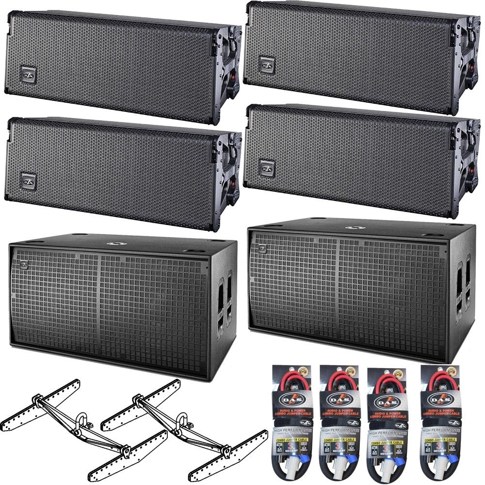 DAS Audio EVENT 208A 4x Powered Line Array Speakers 2x 218A Dual 18 Subs