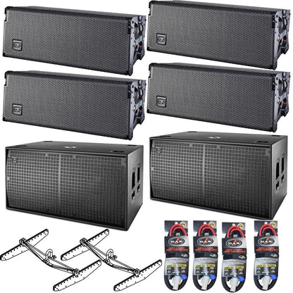 DAS Audio EVENT 208A 4x Powered Line Array Speakers 2x 218A Dual 18 Subs