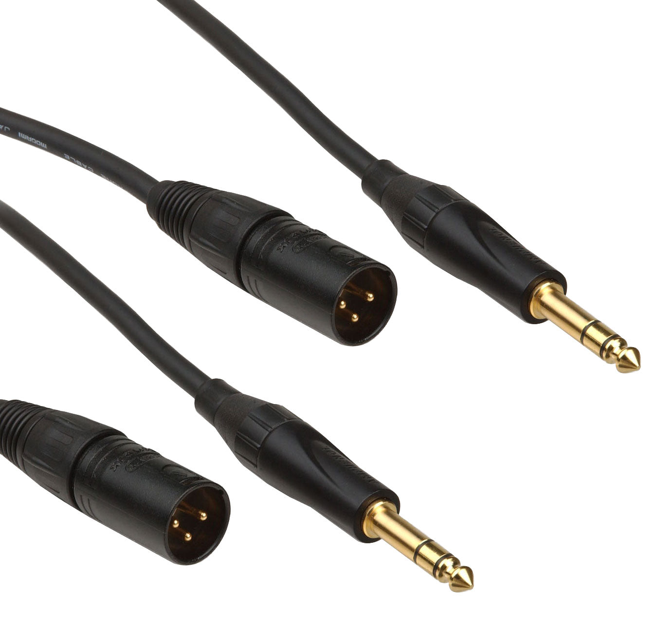 Mogami GOLD-TRSXLRM-06 Gold 1/4 TRS Male to XLR Male Balanced 6' Patch Cable - PAIR