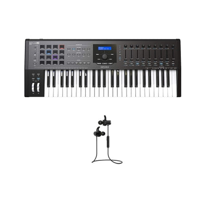 Arturia KeyLab 49 Mkii Black 49 Keyboard Controller w/ Force Audio Twin Earbuds