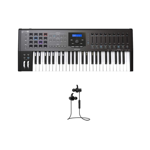 Arturia KeyLab 49 Mkii Black 49 Keyboard Controller w/ Force Audio Twin Earbuds