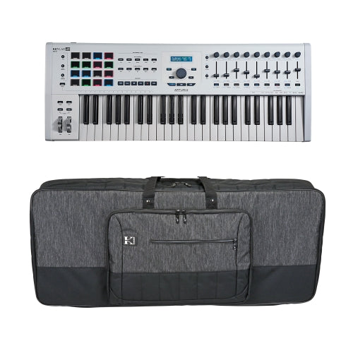 Arturia KeyLab 49 Mkii 49 Key Keyboard Controller w/Kaces KB3513 Luxe Series Bag
