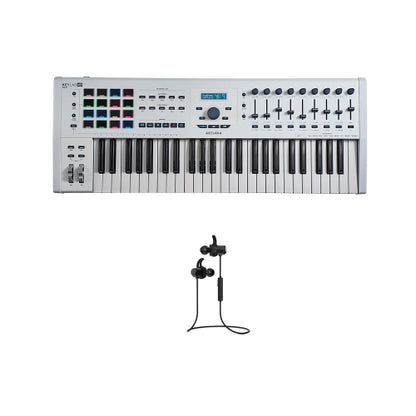 Arturia KeyLab 49 Mkii 49 Key Keyboard Controller w/ Force Audio Twin Earbuds