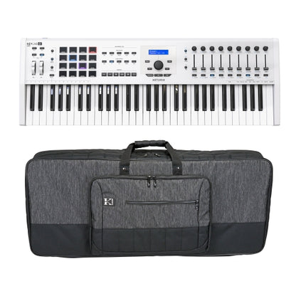 Arturia KeyLab 61Mkii 61 Key Keyboard Controller w/Kaces KB3916 Luxe Series Bag