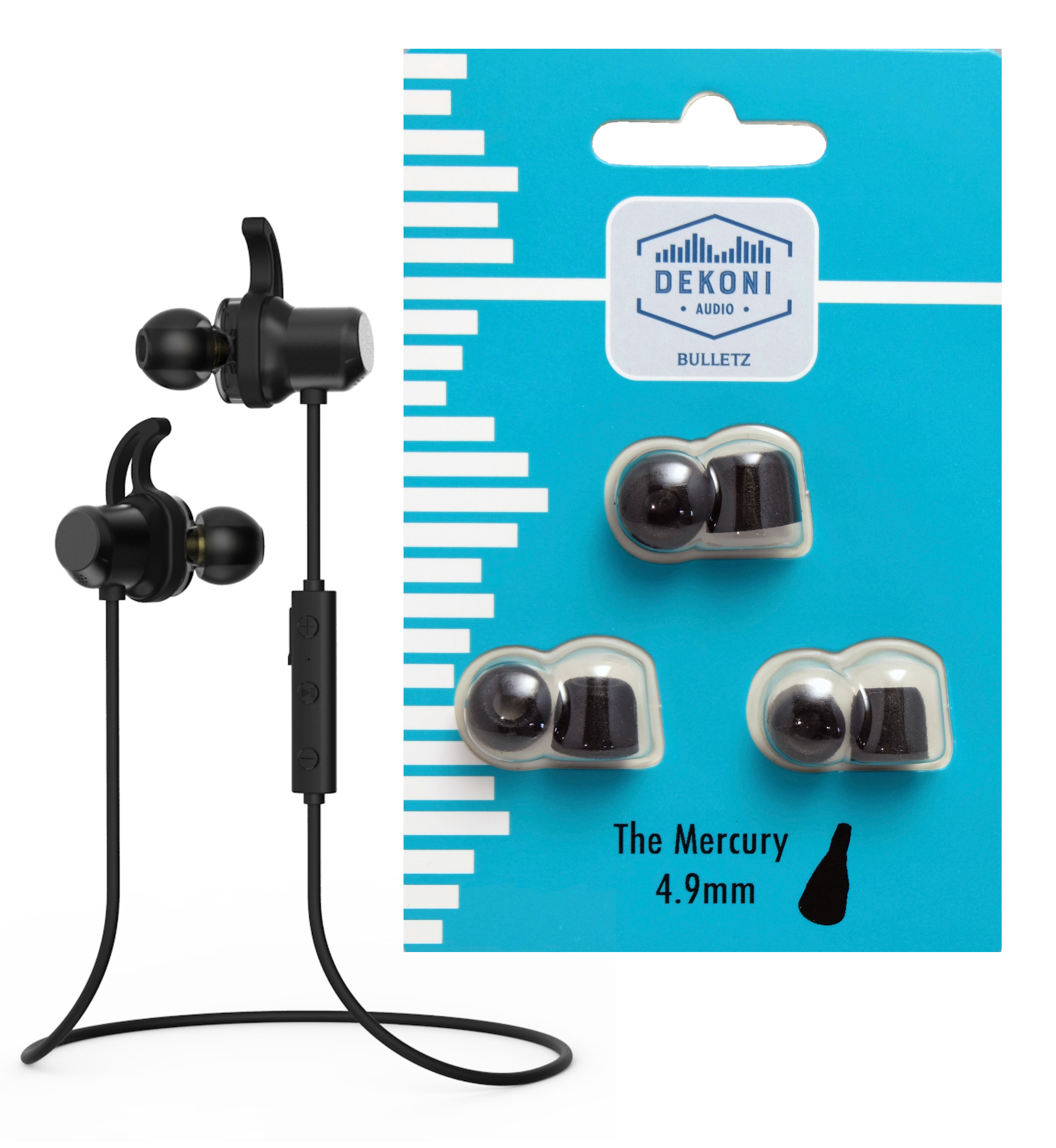 Dekoni Audio Mercury Bulletz Sample Pack with Force Audio Twin Bluetooth IEMs