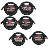 Pig Hog 8mm Mic Cable, 20ft XLR Tour Grade High Performance Mic Cable - 6 PACK
