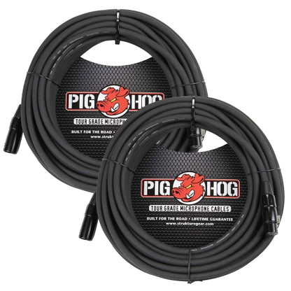 Pig Hog PHM50 50FT High Performance XLR Microphone Cable Pair